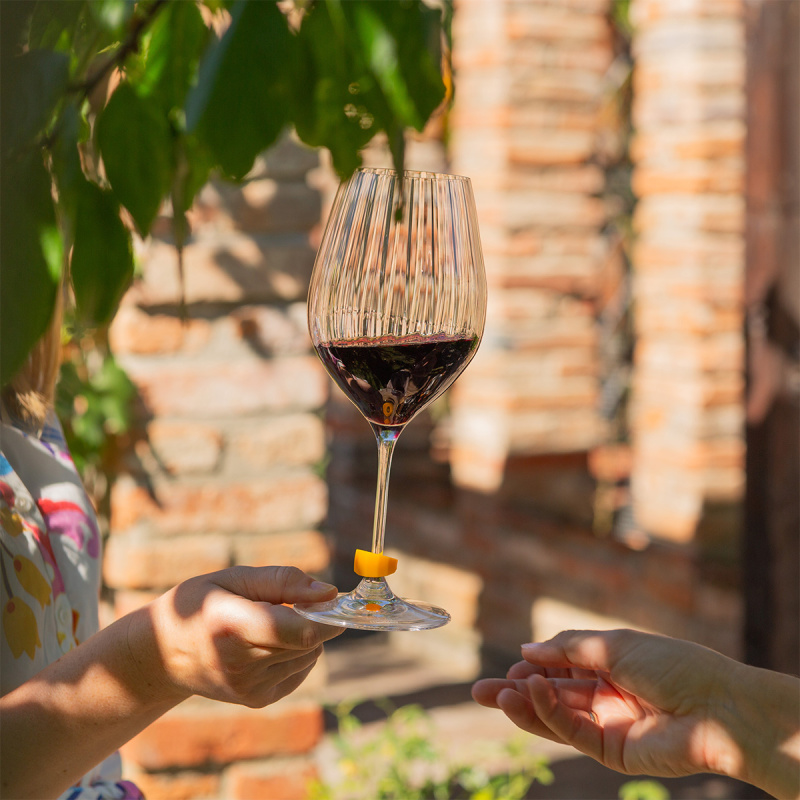 Dop pentru vin și 8 identificatoare pentru pahare | Lunasol