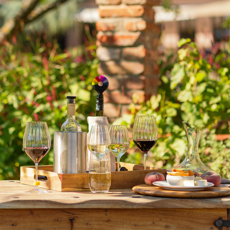 Dop pentru vin și 8 identificatoare pentru pahare | Lunasol