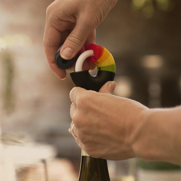 Dop pentru vin și 8 identificatoare pentru pahare | Lunasol