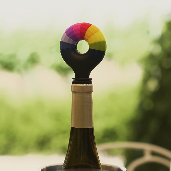 Dop pentru vin și 8 identificatoare pentru pahare | Lunasol