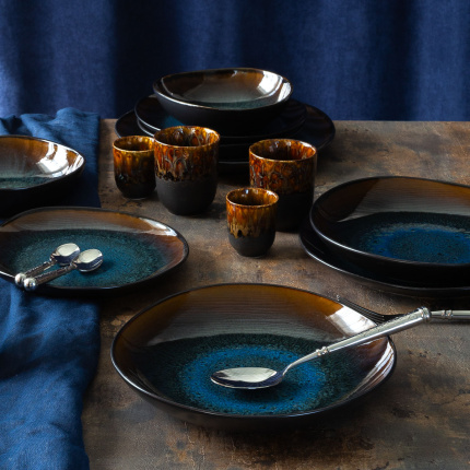 Set farfurii 12 buc. | Elements Amber Eye Organic