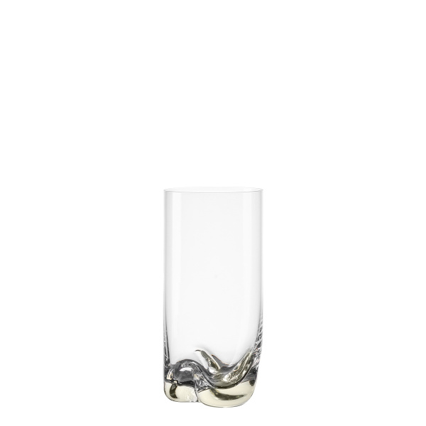 Pahare cu bază bej Long drink 350 ml set 6 buc - Anno Glas Lunasol Color