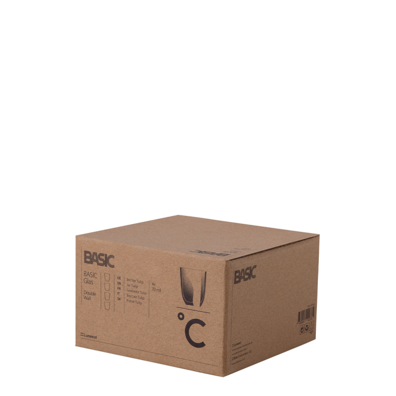 Pahar BASIC Glas Double Wall 70 ml - set 4 buc.