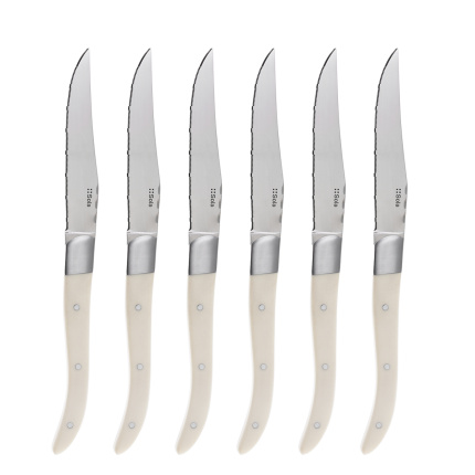 Set 6 cuțite pentru friptură alb | Basic Country II