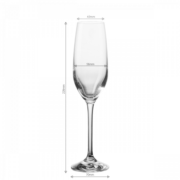 Pahare pentru șampanie 205 ml set 4 buc - Univers Glas Lunasol META Glass