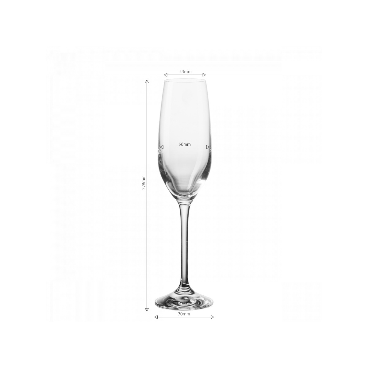 Pahare pentru șampanie 205 ml set 4 buc - Univers Glas Lunasol META Glass