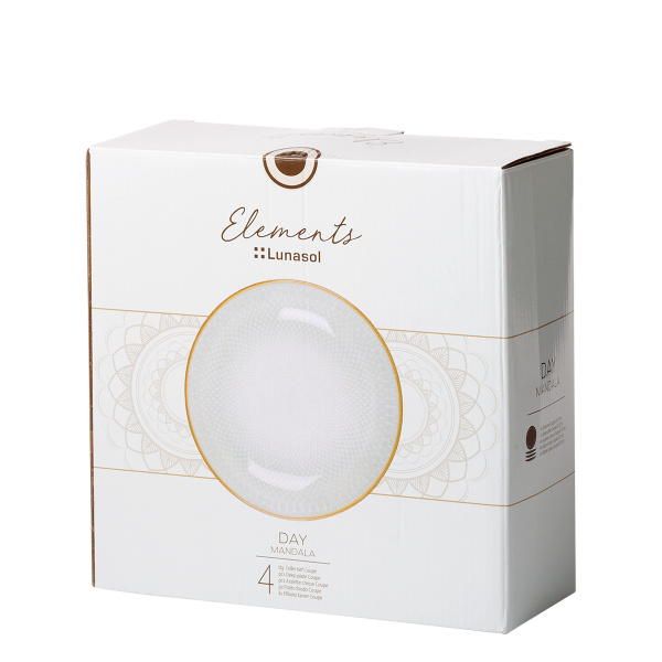 Farfurie adâncă Coupe 23 cm set 4 buc - Elements Day Mandala