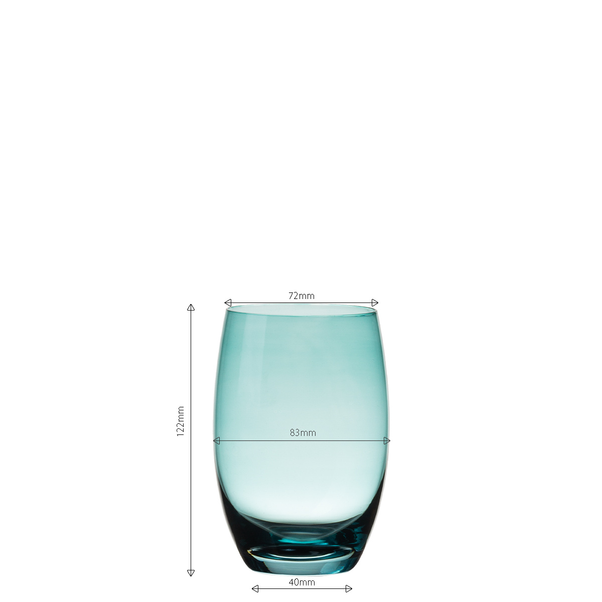 Pahare Tumbler turcoaz 460 ml 6 buc - Optima Glas Lunasol