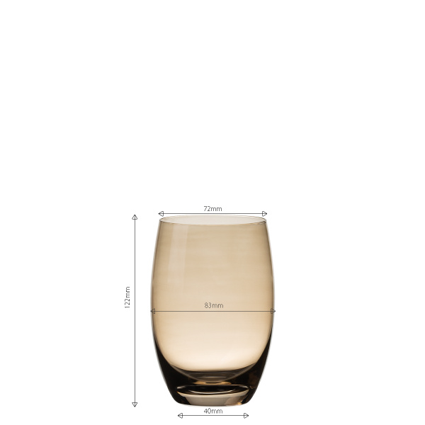 Pahare Tumbler taupe 460 ml 6 buc - Optima Glas Lunasol