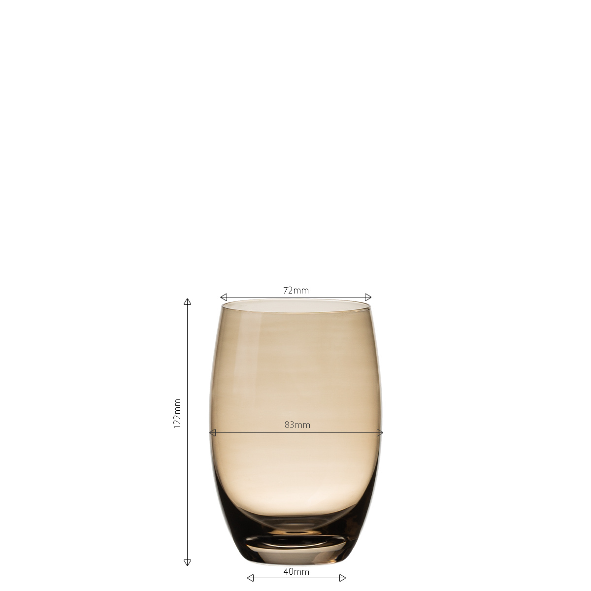 Pahare Tumbler taupe 460 ml 6 buc - Optima Glas Lunasol