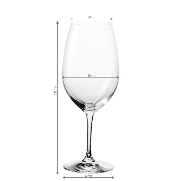 Pahare pentru vin roșu 650 ml set 4 buc. - Benu Glas Lunasol META Glass