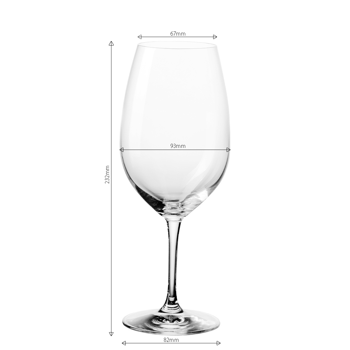 Pahare pentru vin roșu 650 ml set 4 buc. - Benu Glas Lunasol META Glass