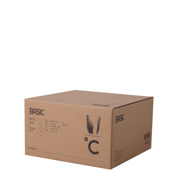 Pahar BASIC Glas Double Wall 250 ml - set 4 buc.