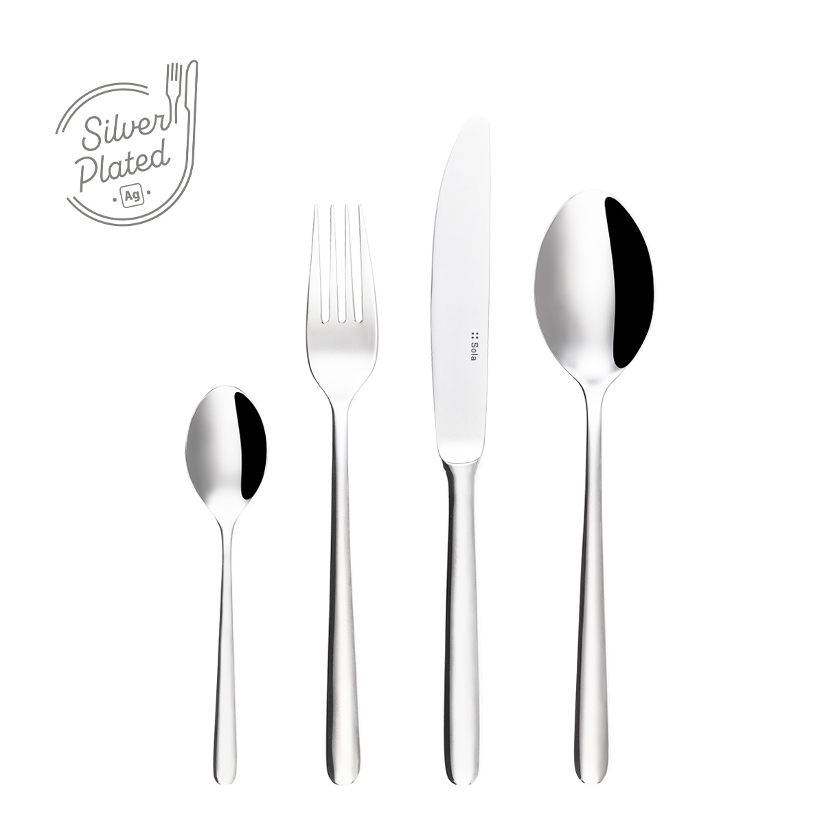 Set desert argintat 24 piese | Faro Sola
