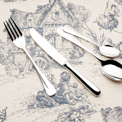 Set desert argintat 24 piese | Baguette Sola