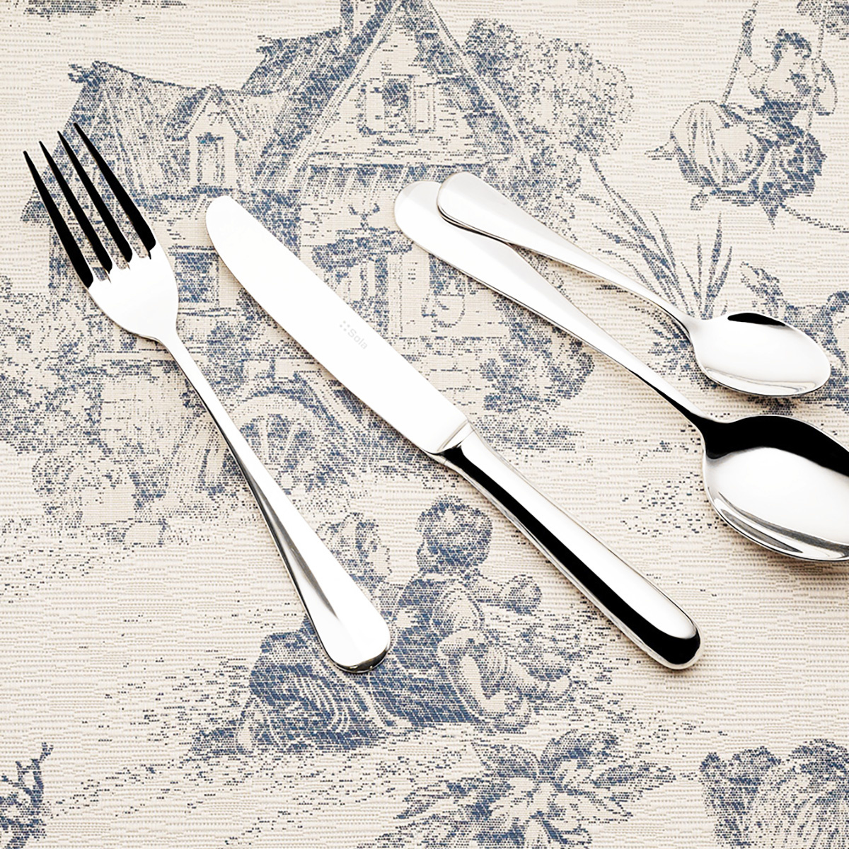 Set tacâmuri argintate 24 piese | Baguette Sola