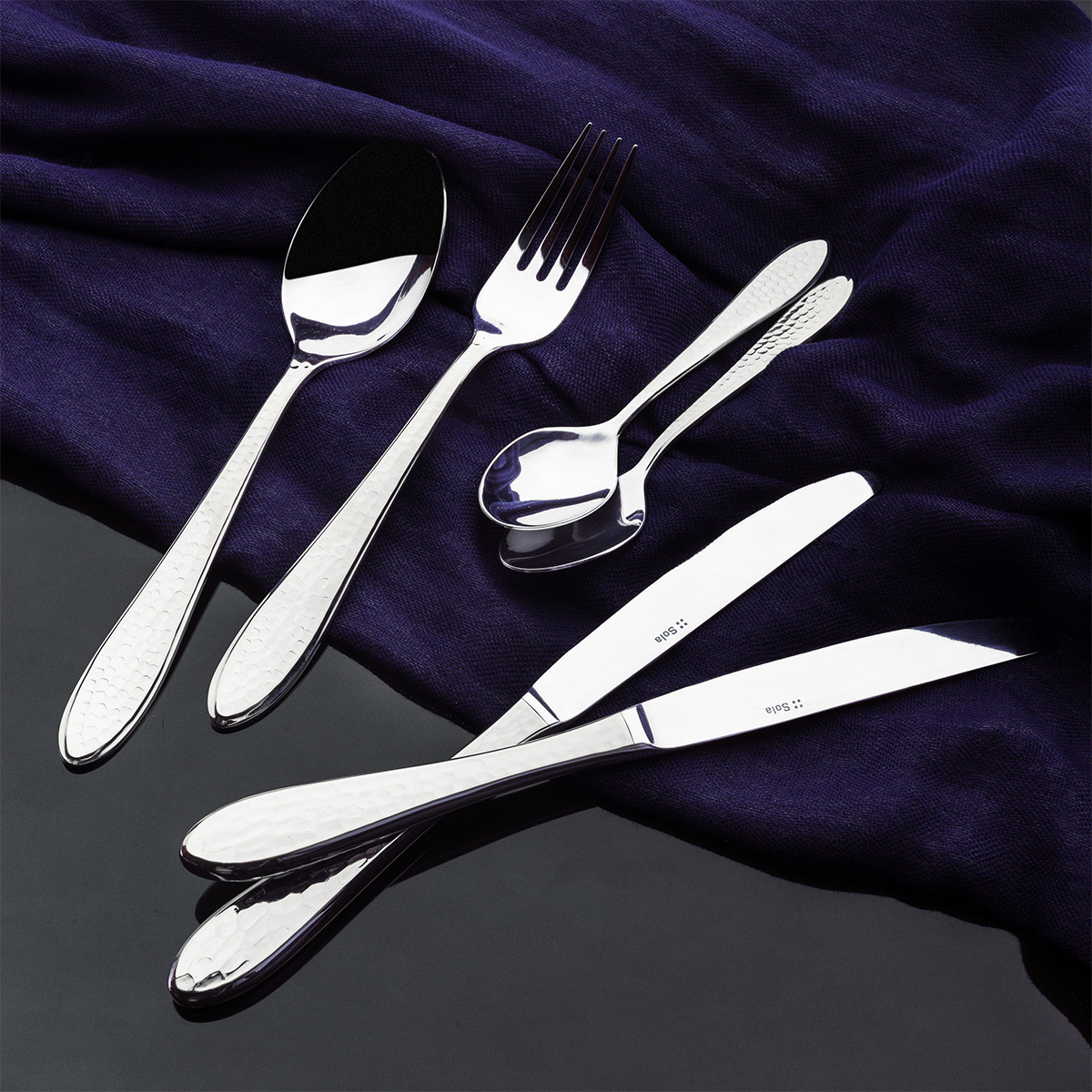 Set tacâmuri argintate 24 piese | Queen Sola