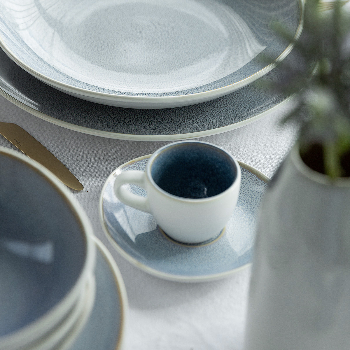 Farfurioară pentru cafea mokka Glacial Ice Organic | Lunasol