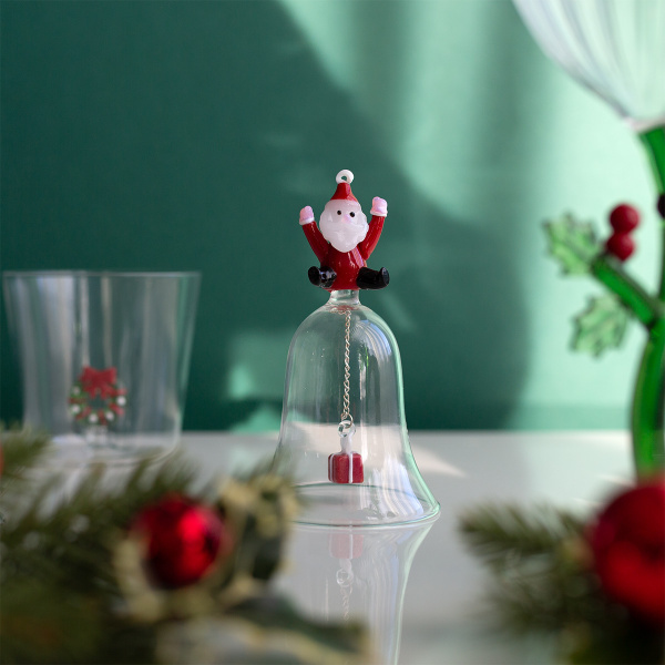 Clopoțel din sticlă Santa Claus | Ichendorf