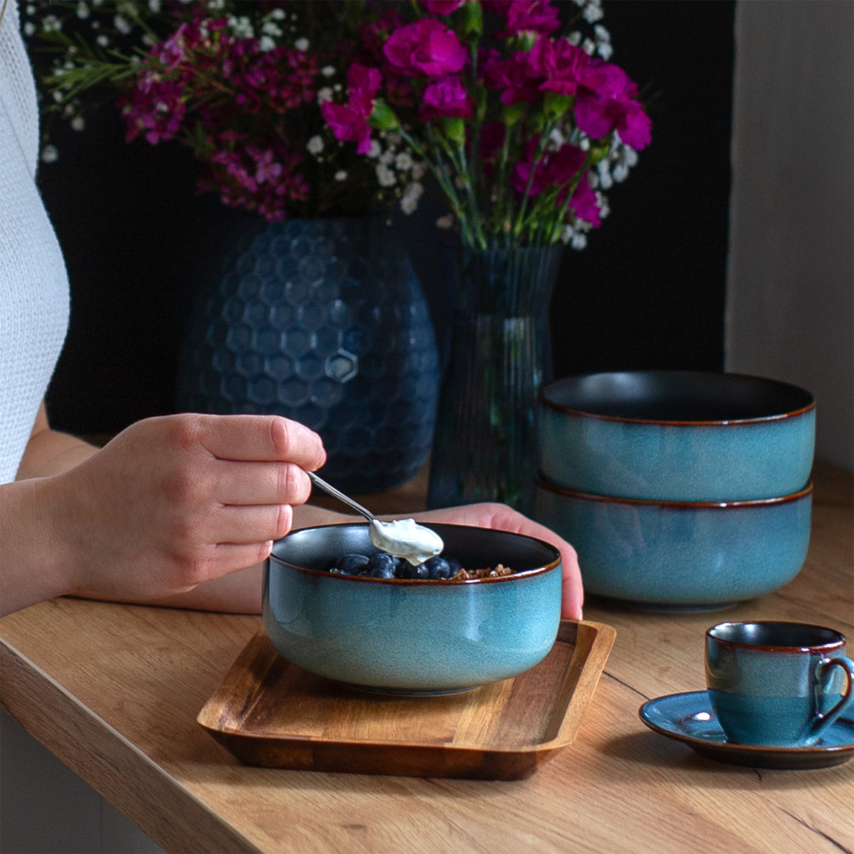 Set boluri ceramice 4 buc. – Elements Night