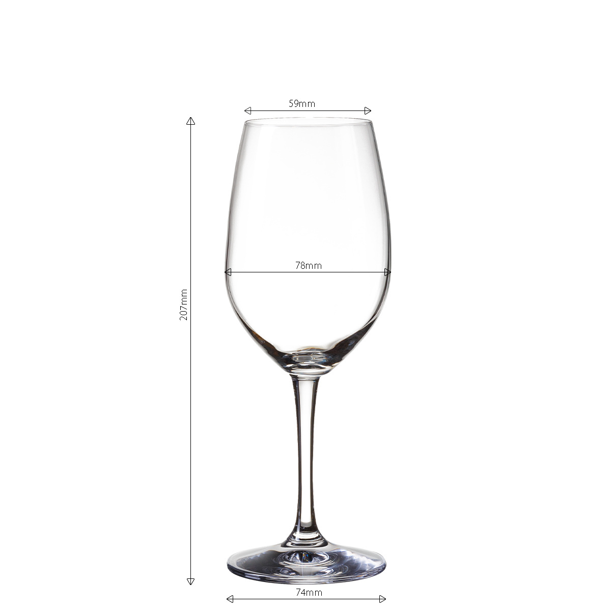 Pahare pentru vin roșu 380 ml set 4 buc - BASIC Glas Lunasol META Glass