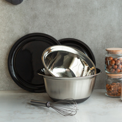 Set boluri de amestecare cu capac 4 buc – Basic Kitchen