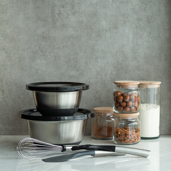 Set boluri de amestecare cu capac 4 buc. – Basic Kitchen
