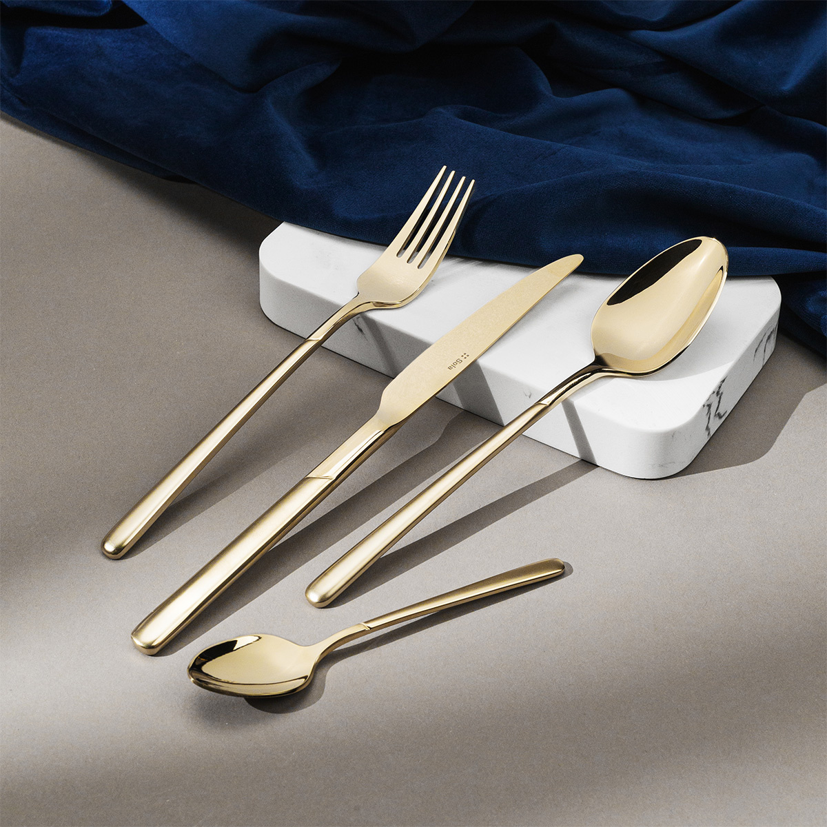 Set tacâmuri 16 buc. – Kyoto PVD Champagne sablat