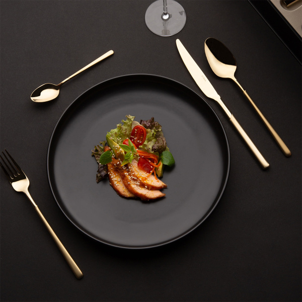Set tacâmuri 16 buc. – Kyoto PVD Champagne sablat