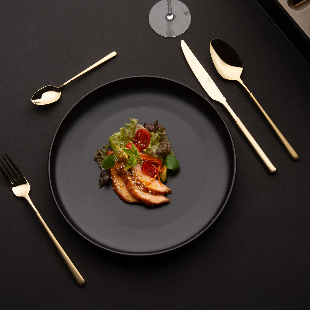 Set tacâmuri 16 buc. – Kyoto PVD Champagne sablat