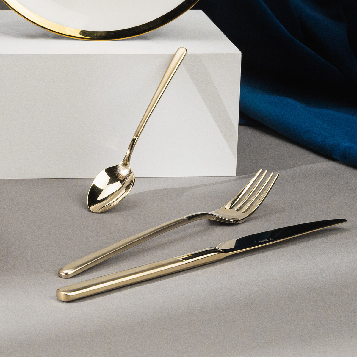 Set tacâmuri 16 buc. – Kyoto PVD Champagne sablat