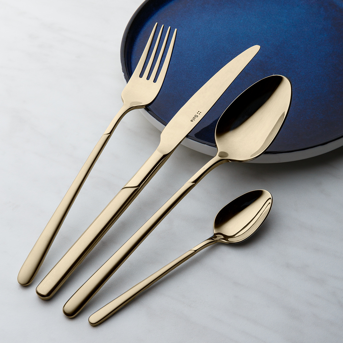 Set tacâmuri 16 buc. – Kyoto PVD Champagne sablat