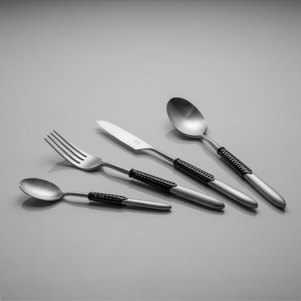 Set tacâmuri 24 piese | Gaya Exeter Black Sleeve