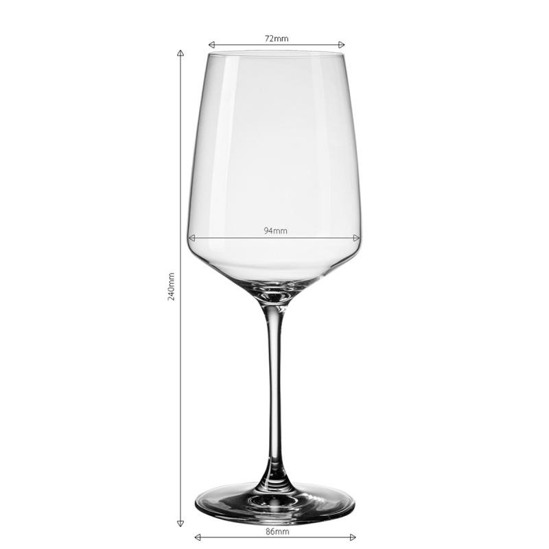 Pahare de vin Rioja 650 ml 4 buc. | 21st Glas Lunasol