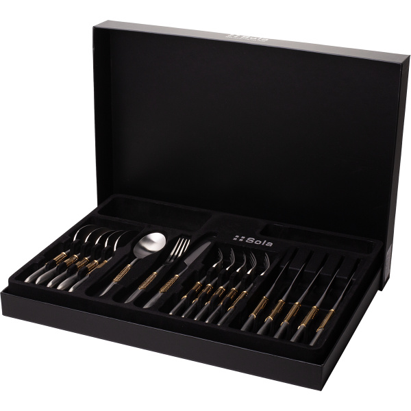 Set tacâmuri 24 piese | Gaya Exeter Gold Sleeve