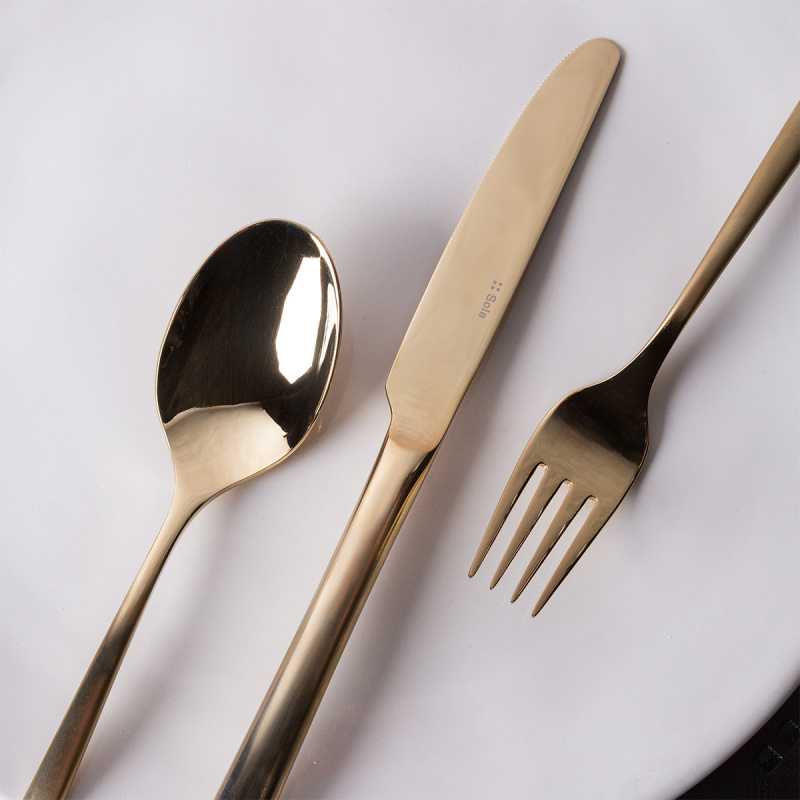 Set tacâmuri 16 piese Joy champagne | Sola
