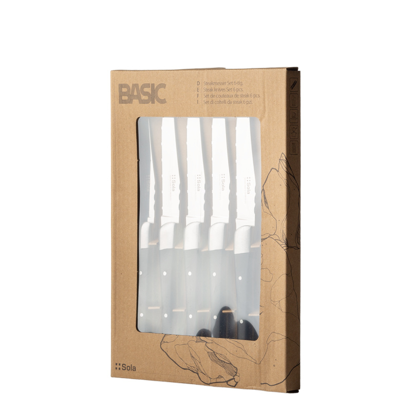 Set cuțite de friptură 6 buc. negru | Basic Country II