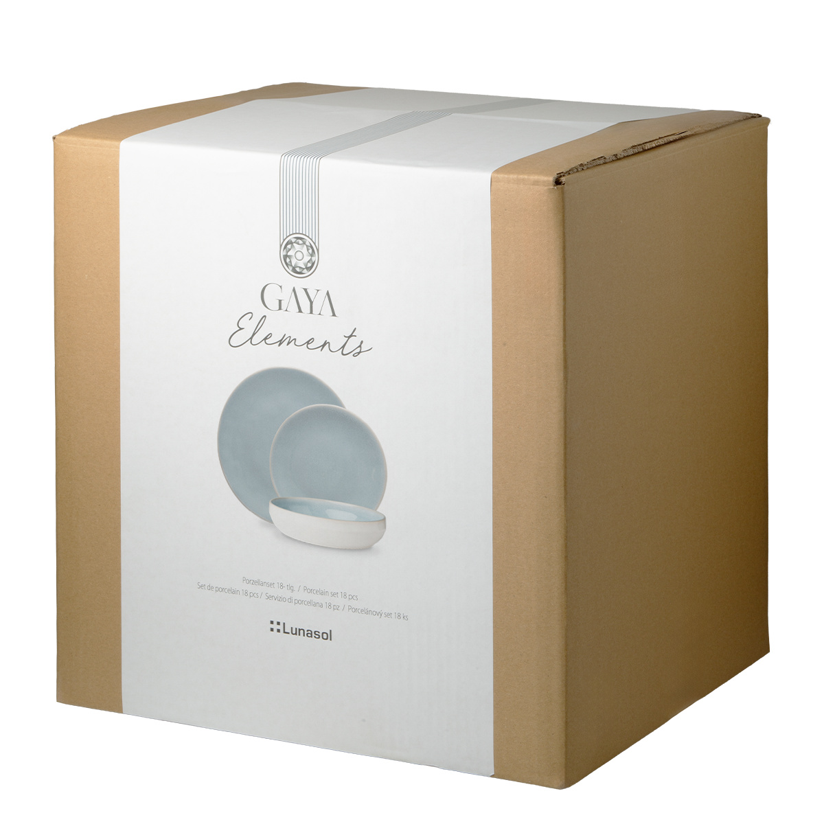 Set farfurii ceramice 18 buc - Gaya Elements Glacial Ice North