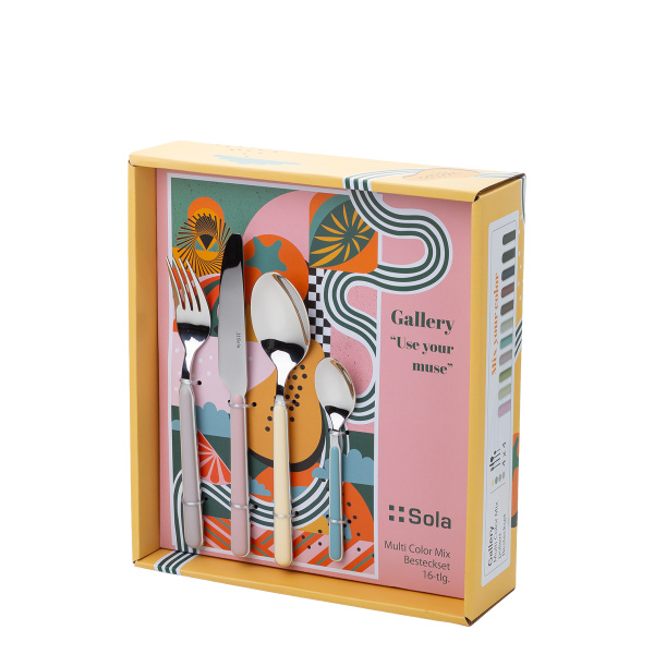 Set tacâmuri 16 piese Gallery Multi Color | Lusol