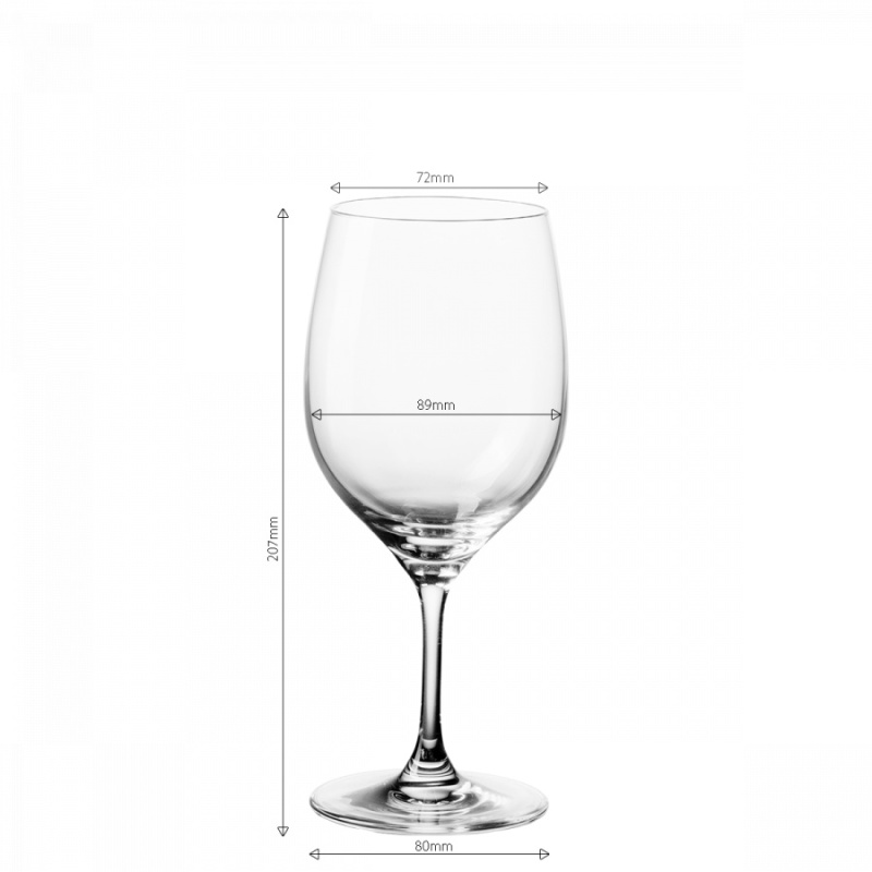 Pahare pentru vin roșu 450 ml set 4 buc - Anno Glas Lunasol META Glass