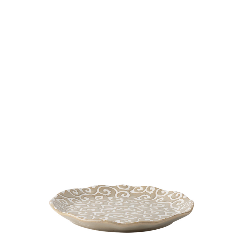 Farfurie întinsă Wavy 20,5 cm | Levante Pearl