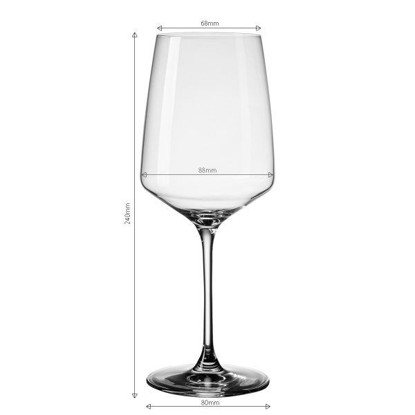 Pahare pentru vin roșu 520 ml set 4 buc - Century Glas Lunasol