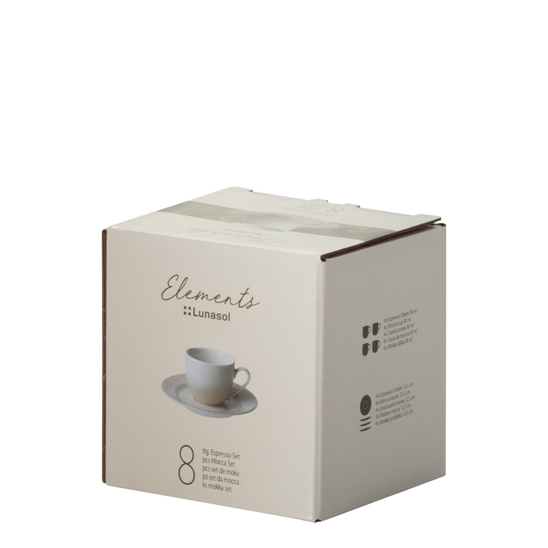 Set de cafea 8 piese | Elements Vulcano Sand