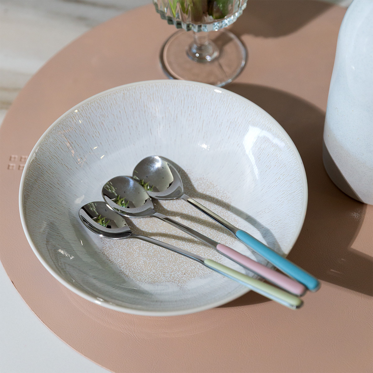 Set 4 lingurițe pentru latte/limonadă - Gallery pastel mix