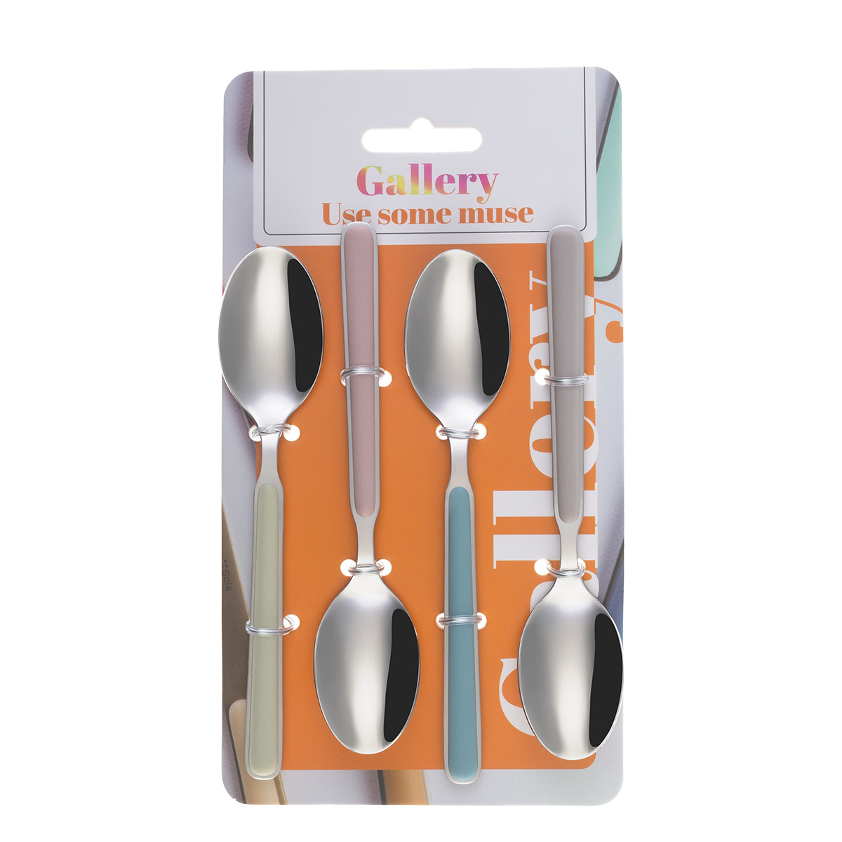 Set lingurițe de cafea 4 buc - Gallery pastel mix