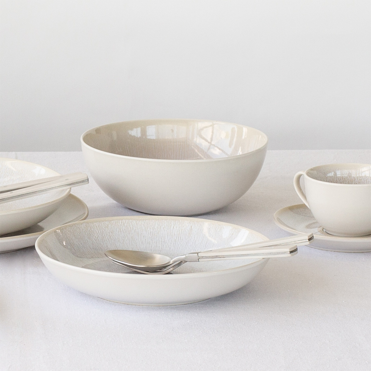 Farfurie adâncă, rotundă, Coupe, 23 cm, set 4 piese, Elements North