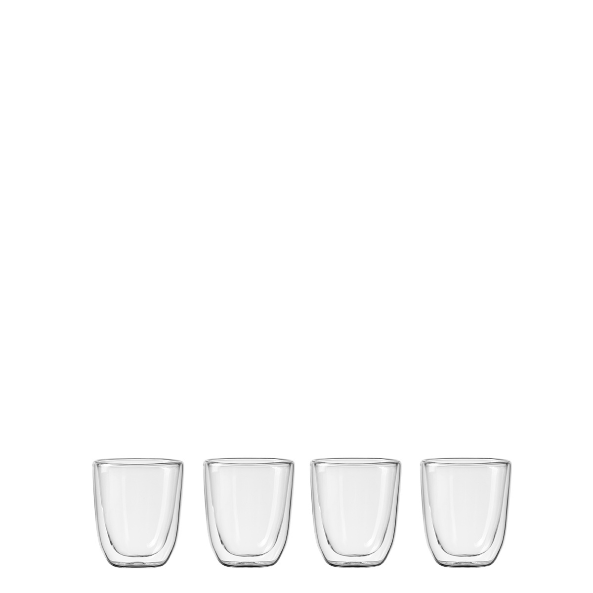Pahar BASIC Glas Double Wall 190 ml - set 4 buc.