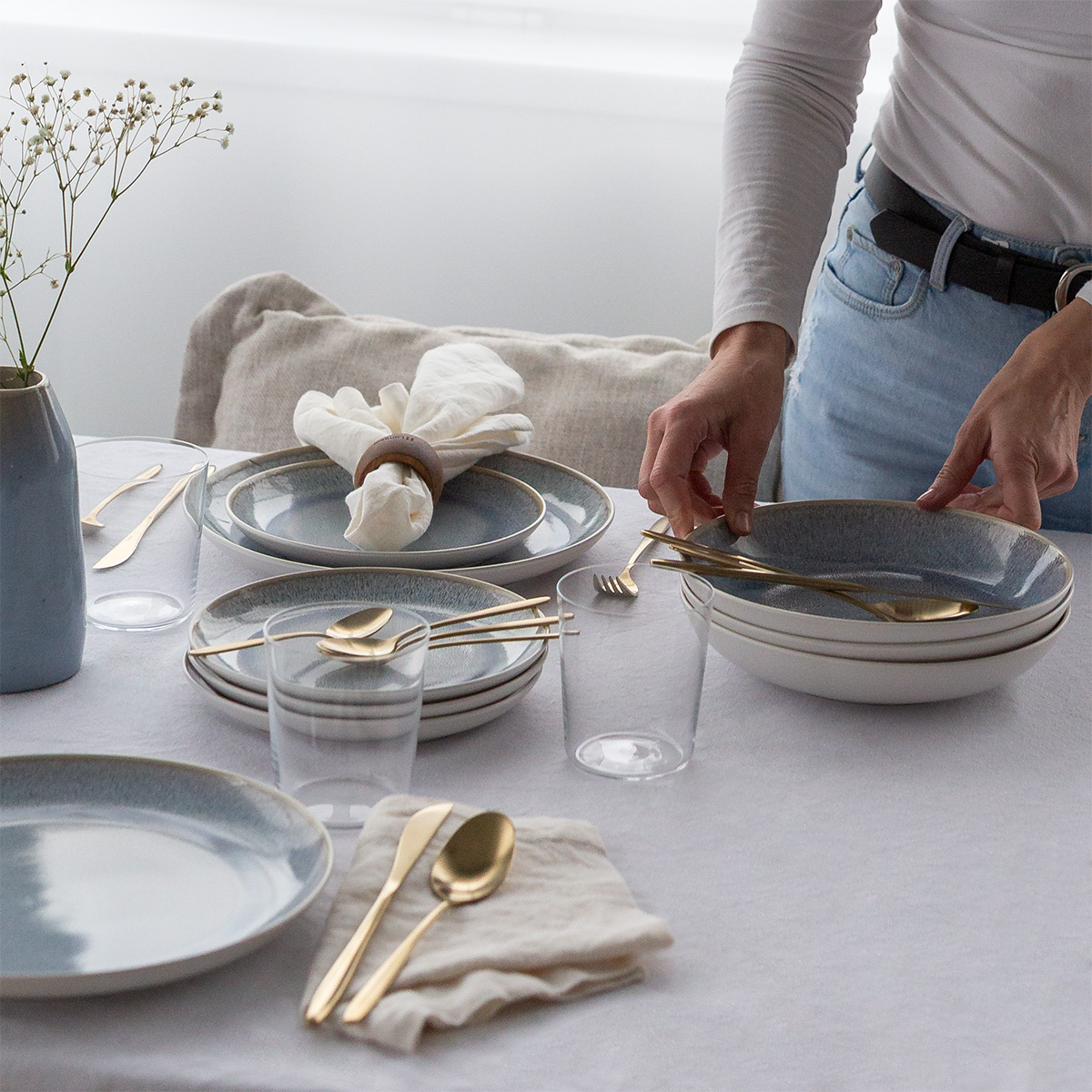 Set tacâmuri 16 piese Vivo champagne | Sola