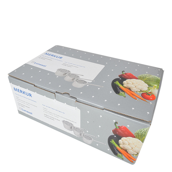 Set cratițe 3 buc cu capace - Merkur Master Chef Lunasol