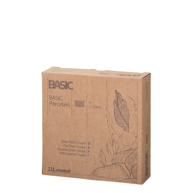 Farfurii întinse Coupe 20 cm 4 buc | Basic Lunasol